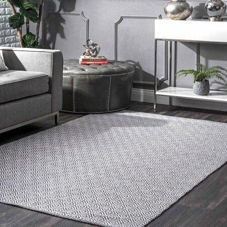 Nuloom Lorretta Geometric Cotton Area Rug 4ft x 6ft HMCO6C-406